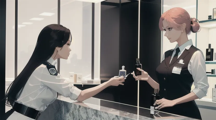 百貨店・デパートのフレグランスコーナー（カウンセリング重視）