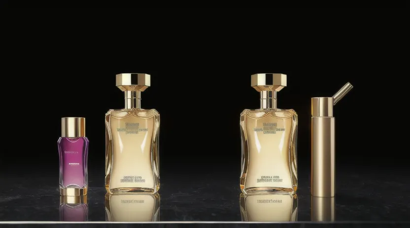 ボトルガラスの透明度とゴールドロゴのプリント品質チェック