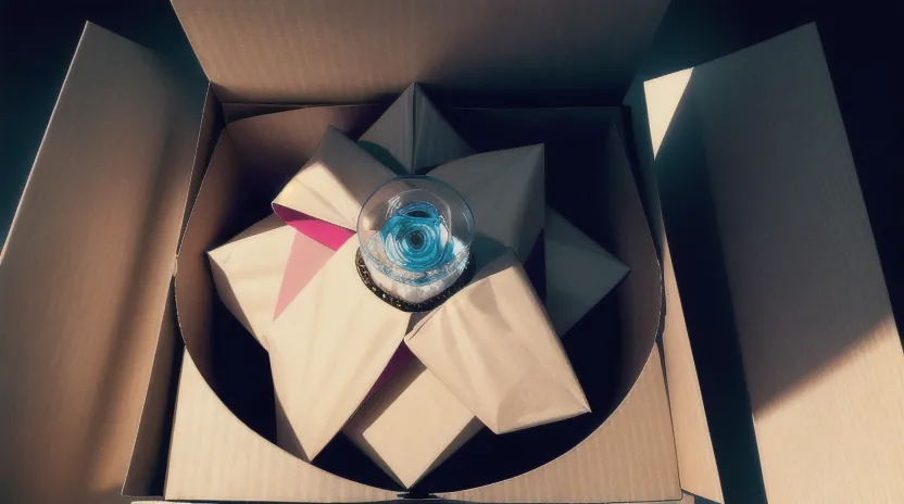 揺れは敵!ダンボール内でボトルを固定する隙間埋め